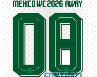 Typografia czcionki Meksyk Odwiedź 2026 4 pliki .eps .pdf .ttf z logo i .ttf bez logo
