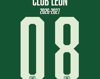 Lettertype Typografie Club León 2026-2027 Bestanden .PDF .ttf .ai TTF met en zonder logo