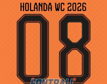 Nederlands WK 2026 lettertype, 4 bestanden: .eps, .pdf, .ttf, met en zonder logo
