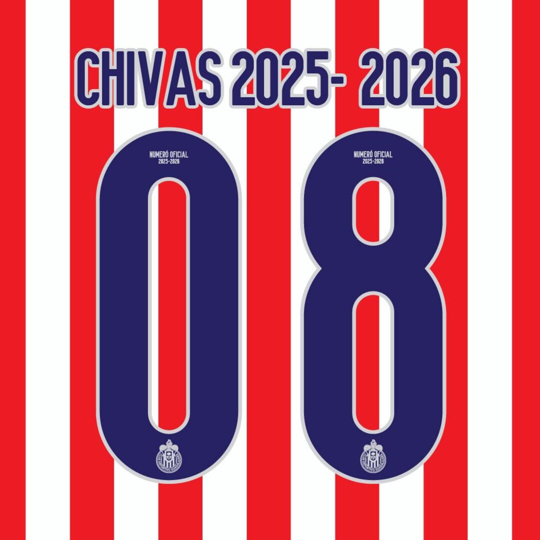 Font Typography Chivas Guadalajara 2025-2026 Local 5 Files .eps .pdf ...