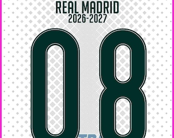Czcionka Typografia Real Madryt 2026-2027 TTF OTF Ai Cdr Pliki wektorowe PDF