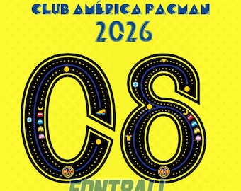 Font Typography America PACMAN Sluiting 2026 Bestanden .PDF .Ttf .EPS