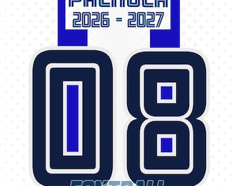 Lettertype Typografie Pachuca Tuzos 2026-2027 Lokale bestanden: .ai .pdf .svg en .ttf