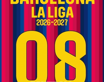Font Typography Barcelona La Liga 2026-2027 Files .AI .pdf .eps and TTF