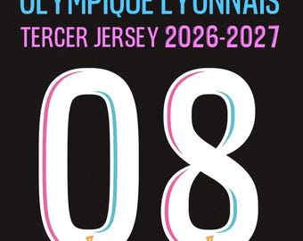 Lettertype Typografie Olympique de Lyon (3e) 2026-2027 .AI .pdf .eps en TTF-bestanden