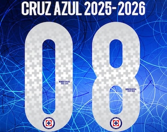 Cruz Azul 2025-2026 Strona główna 5 czcionek: .eps, .pdf, .ttf z logo i .ttf bez logo
