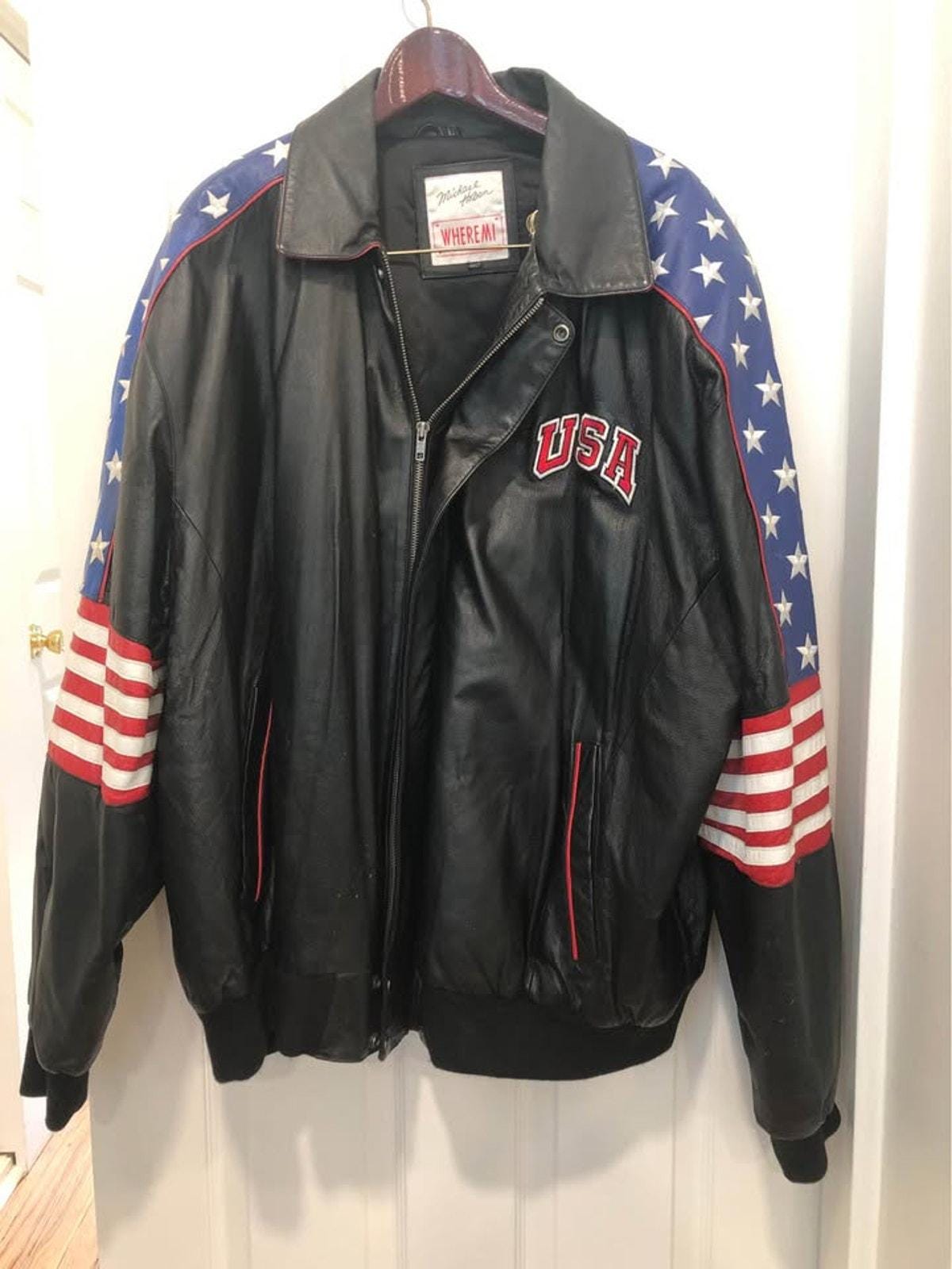 Michael Hoban Leather Usa Jackets - Etsy