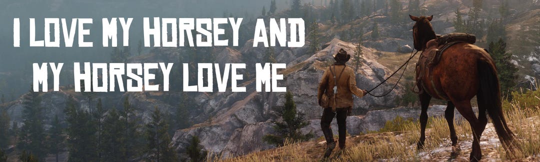 Horsey Rdr2 I Love My Horsey RDR2 Vinyl Sticker - Etsy