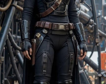Din Djarin Cosplay Kostüm | Mandalorian Fliegeranzug Star Wars Kopfgeldjäger Outfit mit Weste & Anzug für Comic Con und Cosplay Events