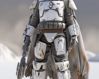 Starwars Inspired White Mandalorian Cosplay Costume | Halloween Officer Flight Suit