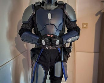 Mandalorian Din Djarin Cosplay Kostüm mit Gürtel | Star Wars Kopfgeldjäger Fliegeranzug | Beskar Outfit