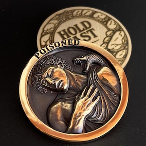 Förgiftad RPG-tillståndstoken, mässingsstatustillbehör för DnD