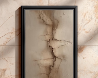 Beige Wabi Sabi Wall Art, Textured Japandi Print, Neutral Abstract Decor, Minimalist Home Art | B#13