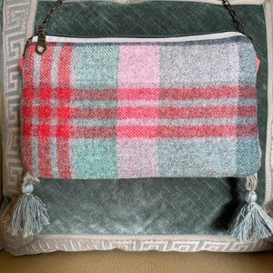 Bolso de noche/cartera/monedero a cuadros