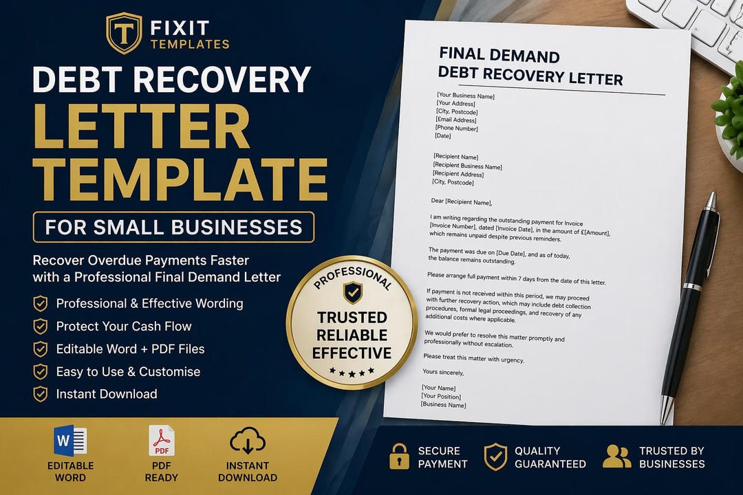 Debt Recovery Letter Template for Small Businesses | Final Demand ...