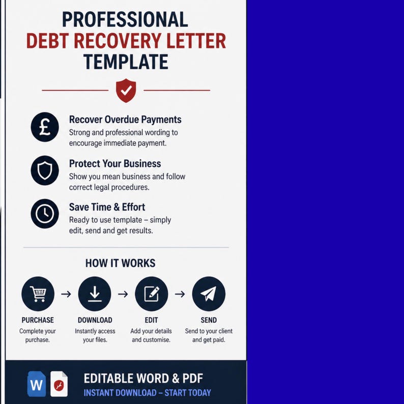 Debt Recovery Letter Template for Small Business | Final Demand Letter ...