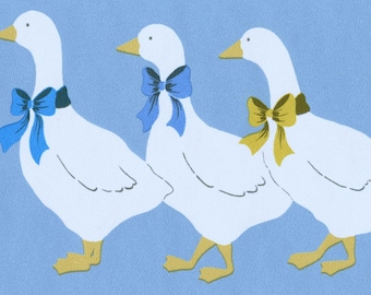 Country Goose Wallpaper Border – Farmhouse Cottage Wall Trim (Prepasted Vinyl)