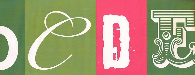 Alphabet Wallpaper Border – Pink, Green, White Letter Blocks (15ft X ...