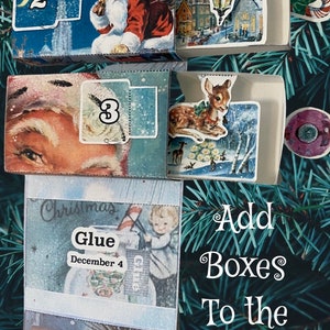 Retro 25 Days of Christmas Printable Advent Wall Calendar Matchbox ...