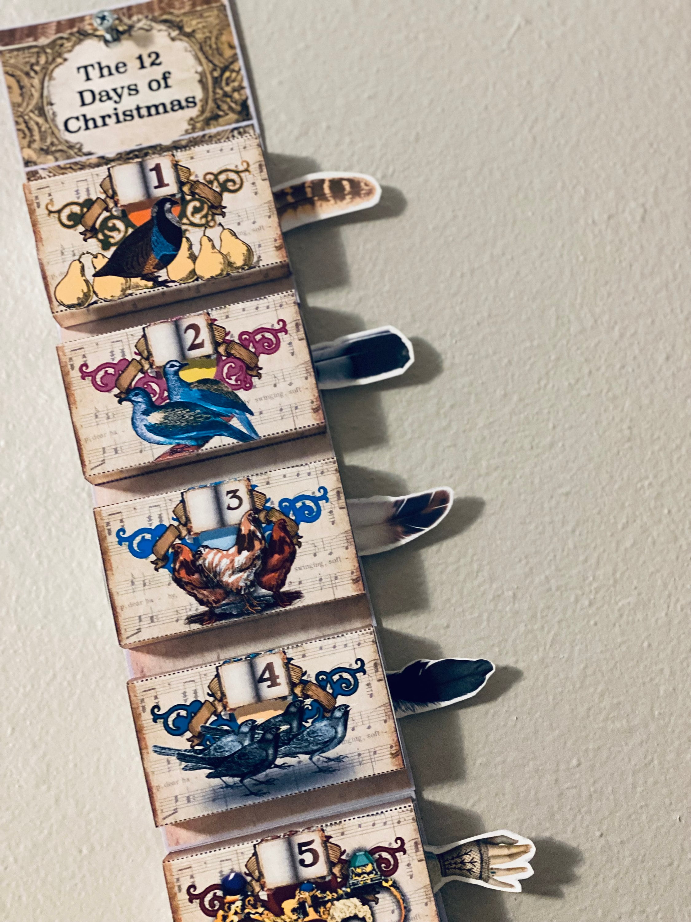 Printable Advent Calendar Wall Strip: 12 Days of Christmas Matchbox ...