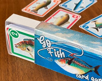 印刷可能なGo Fishマッチ箱カードゲームデジタルダウンロードクラフト切り抜き記念品パーティーの記念品