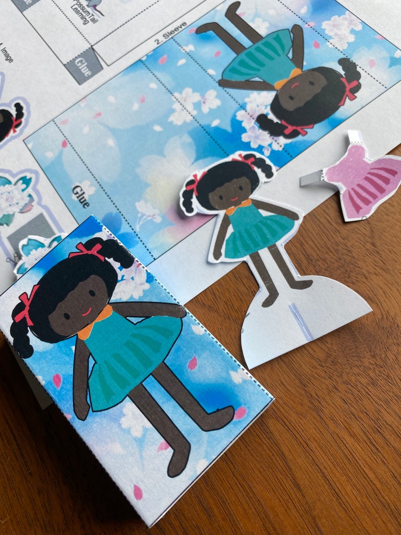Printable World Family Paper Doll Matchbox Girl From Haiti Digital Download Crafting Cutout ...