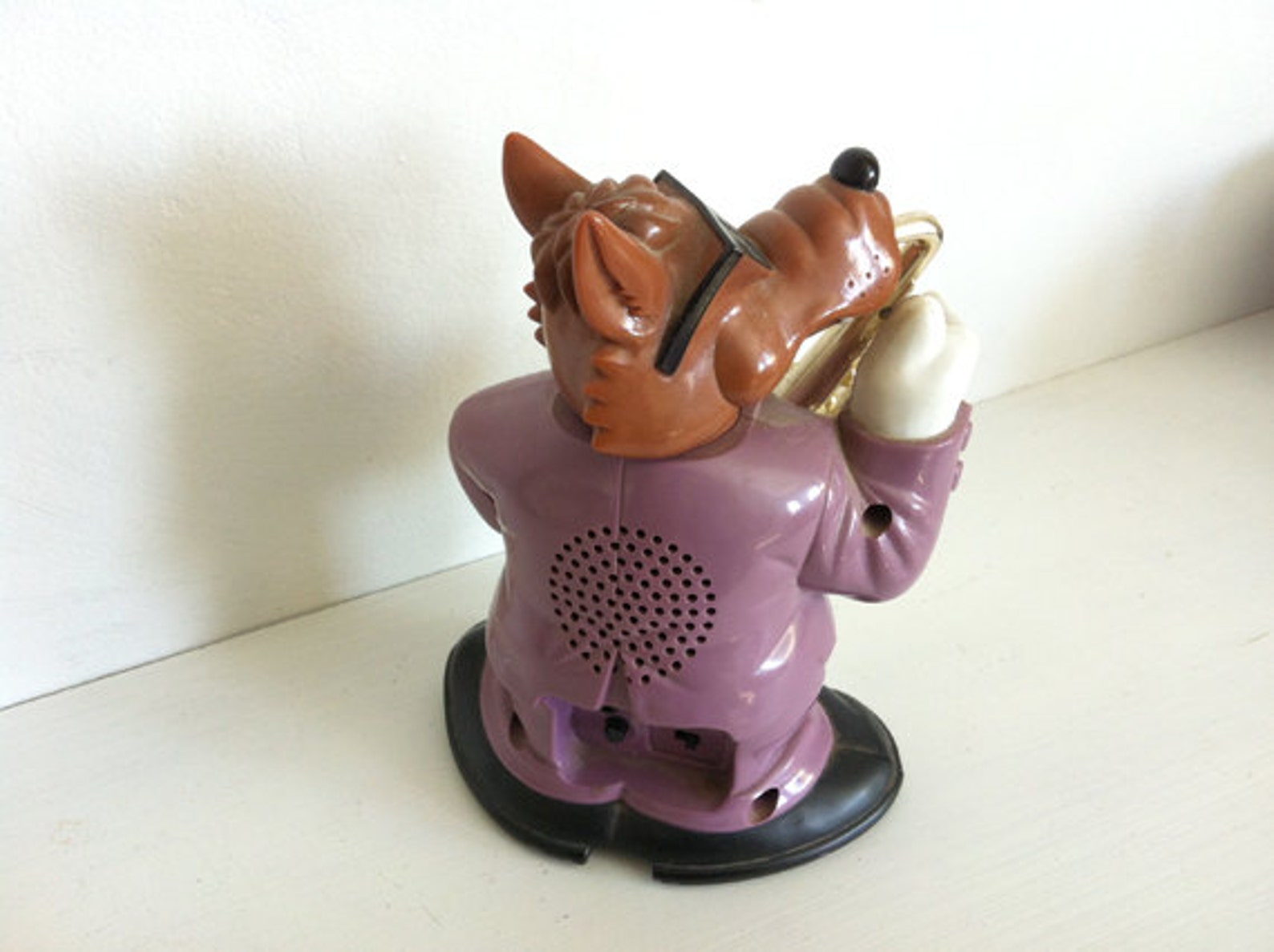 Jazz Wolf Clock vintage Rhythm Speak Up Alarm Clock Saxy Etsy