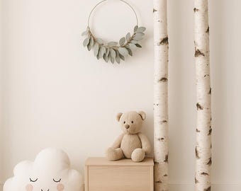 Tronco de abedul de 300 cm de largo y 9 cm de diámetro – Diseño natural para tus habitaciones.