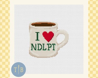 Needlepoint Lover Coffee Mug Pattern | 18 Mesh Digital Download PDF File