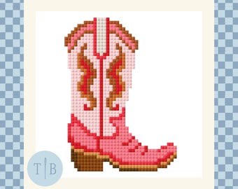 Cowgirl Needlepoint Pattern | 13 Mesh Digital Download PDF File