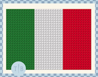 Il Tricolore: Flag of Italy Needlepoint Pattern | 13 Mesh Digital Download PDF File
