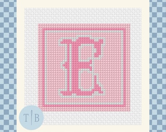 Custom Initial Needlepoint Pattern | 13 Mesh Digital Download PDF File