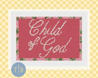 Child of God Needlepoint Pattern | 13 Mesh Digital Download PDF File