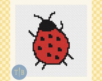 Ladybug Digital Needlepoint Pattern | Instant PDF Download | Beginner Friendly