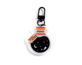 Starry Ink Bottle Double-Sided Acrylic Keychain - Parker Slaughter Studios