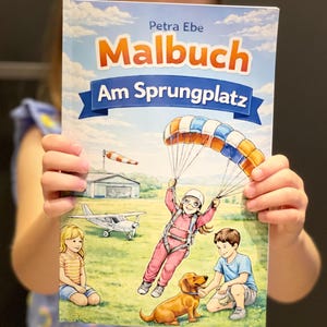 Malbuch Am Sprungplatz, Fallschirmspringen, Skydive
