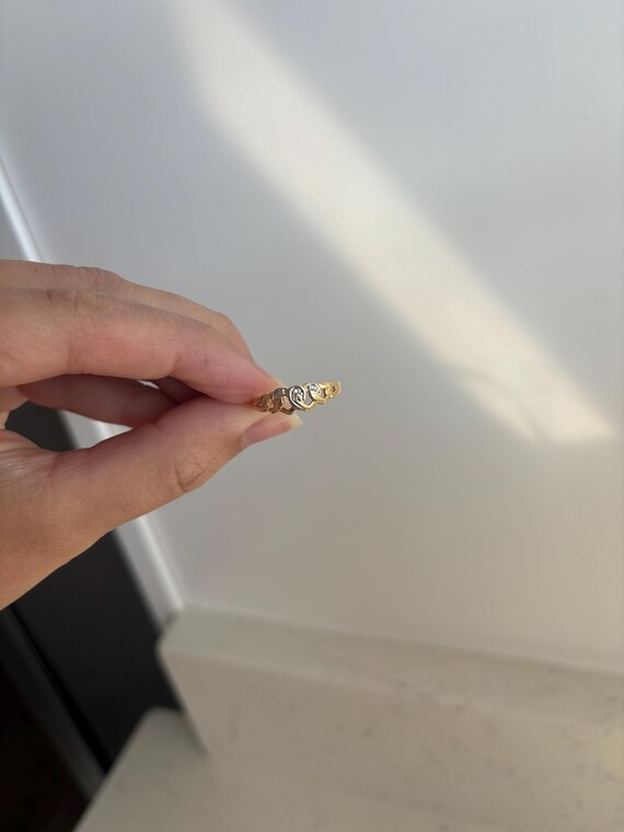 Solid 18k Diamond Heart Ring - image 3