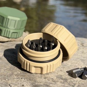 Magnetische Bit-Aufbewahrungsdose für 1/4 Zoll Bits - Kompakter Bit Organizer - 3D gedruckte Werkzeugdose