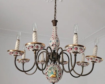 Capodimonte - hanging lamp - ceramic, bronze