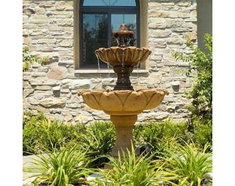 Giannini garden gardenia two tier fountain cast stone