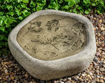 Kampanien Waldblätter Kunststein Vogeltränke für Kleinvögel 30 cm