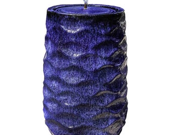 Campania international tall rumba fountain riviera blue glazed pottery