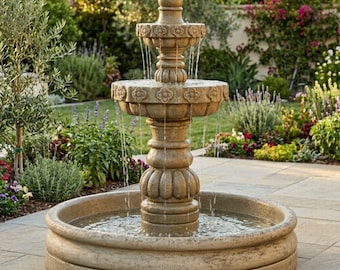 Als garden art margarita 2 tier fountain 51in tall