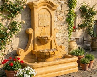 Henri studio lamura four seasons flat wall fountain