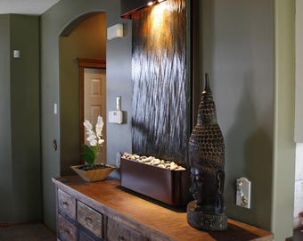 Fountain creations & wellness eternity falls wall fountain natural slate 28in x 52in
