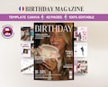 Personalized birthday magazine template \u2013 Personalized birthday gift for best friend \u2013 Printable best friend gift idea product logo