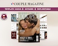 Personalized magazine template for couples \u2013 Custom birthday gift for him and her \u2013 Printable gift idea for lovers