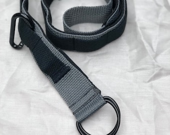 Layered Work Belt with Loops for Snapping Pockets or Clips