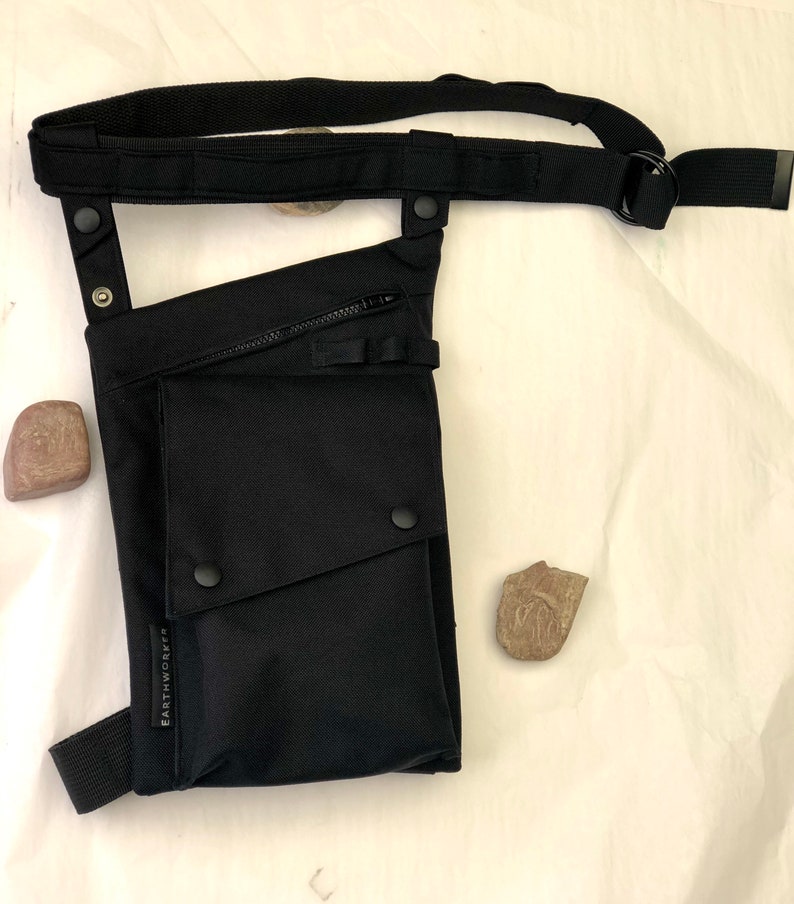 Black Utility Leg Bag in Cordura with New Stretchy Leg Strap Etsy