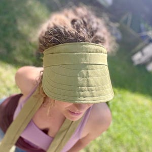 Wrap Visor made from Linen Cotton Blend
